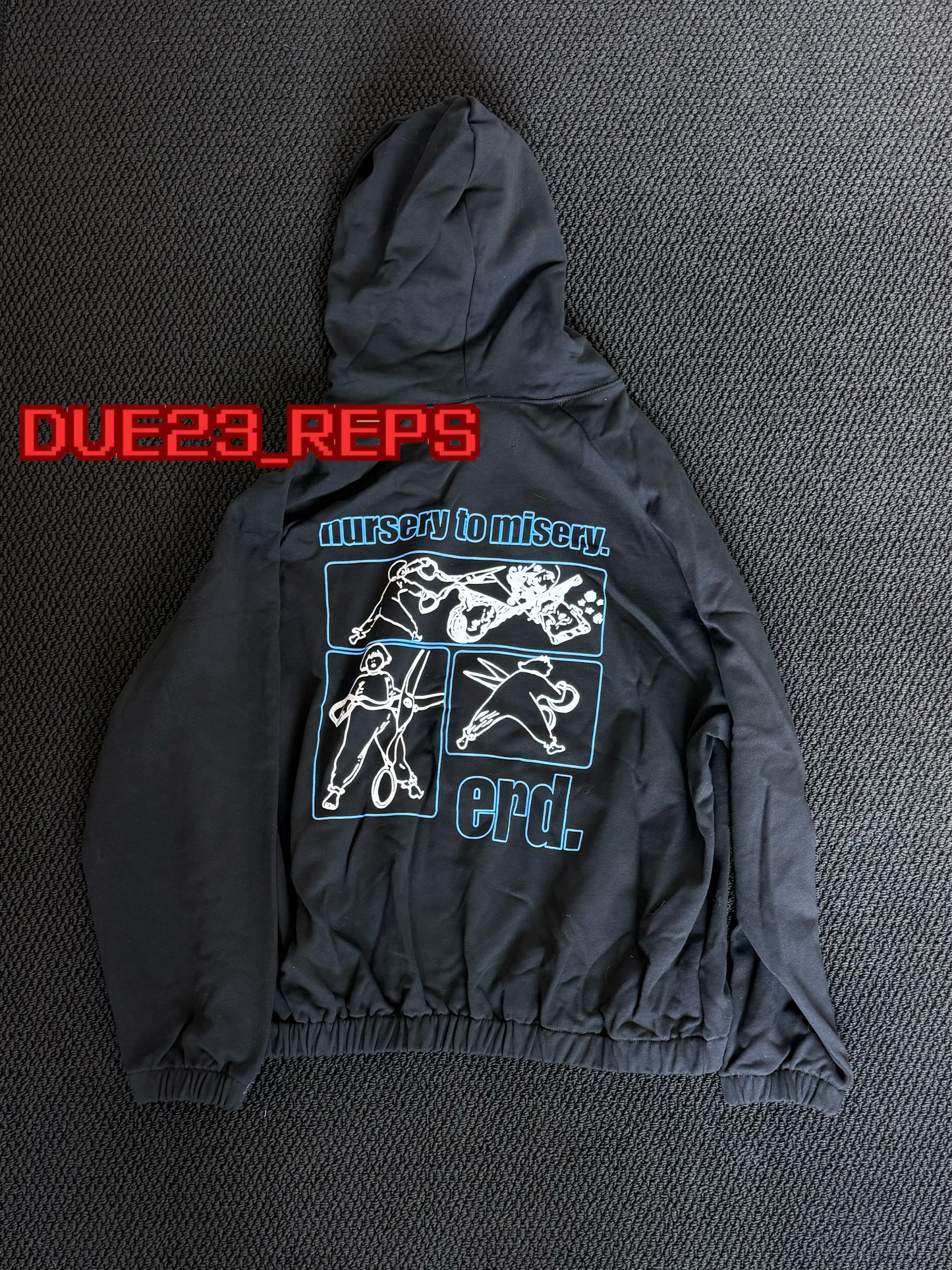 ERD Enfants Cut Zip up Hoodie